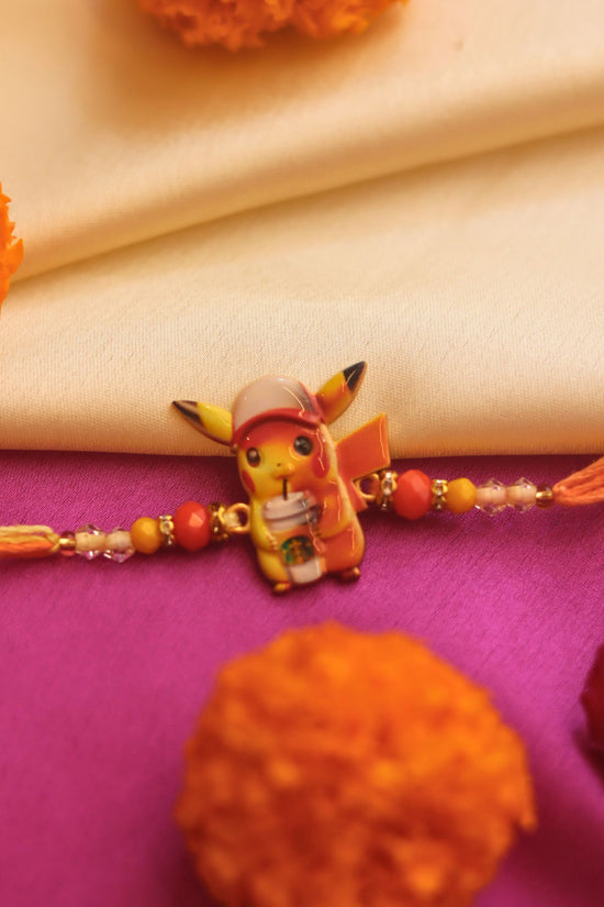 Pikachu Rakhi handmade in India