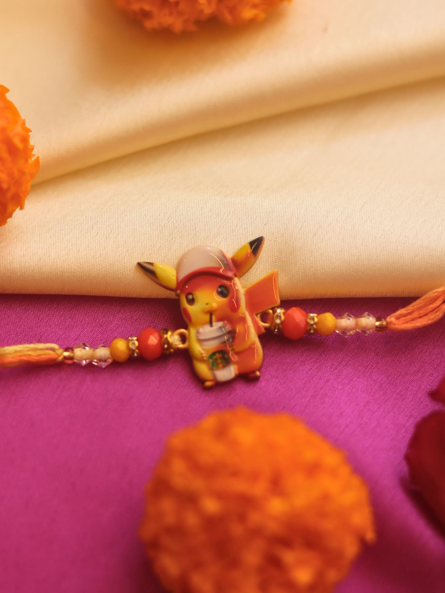 Pikachu Rakhi handmade in India