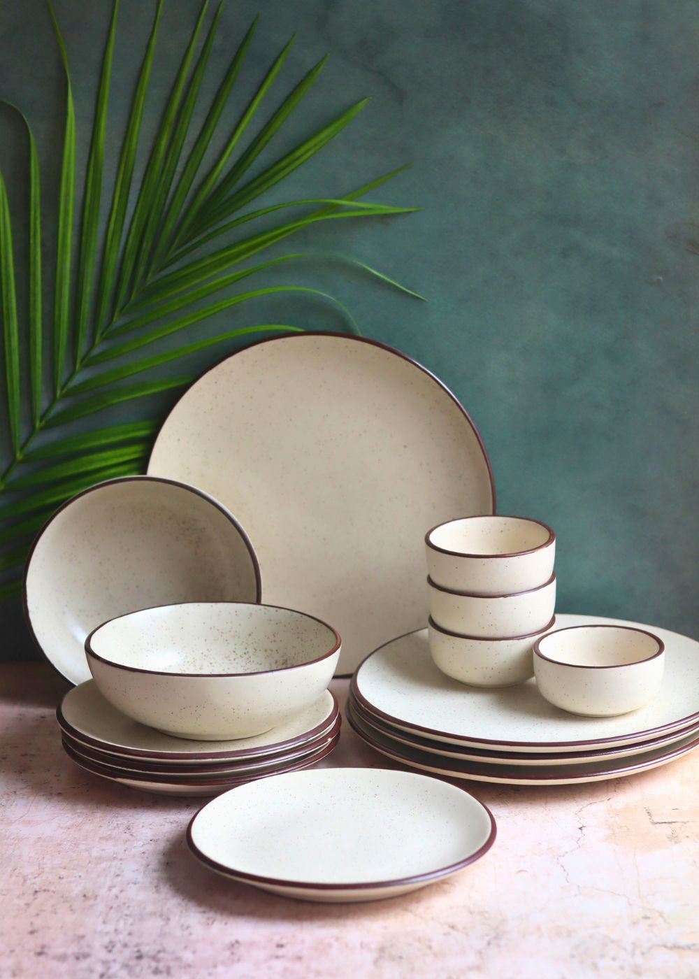 Set of 14 -  Ivory Bliss Dinner set with premium quality material