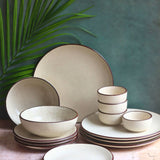 Set of 14 -  Ivory Bliss Dinner set with premium quality material