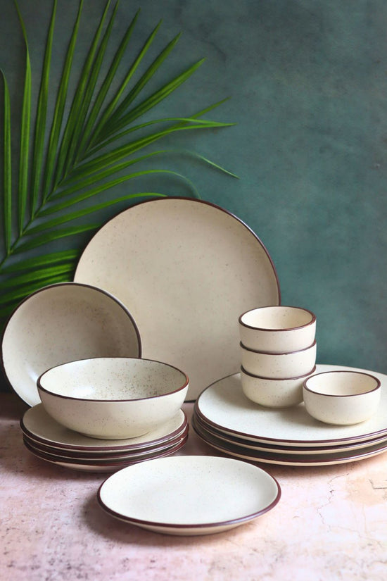 Set of 14 -  Ivory Bliss Dinner set with premium quality material