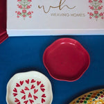 Handmade Red & All Heart Handmade Dessert plate in a Gift Box