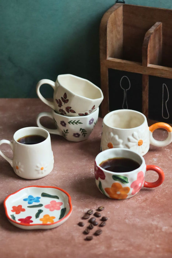 Set of 6 Elegant Mugs Combo (for the price of 5) made by ceramic