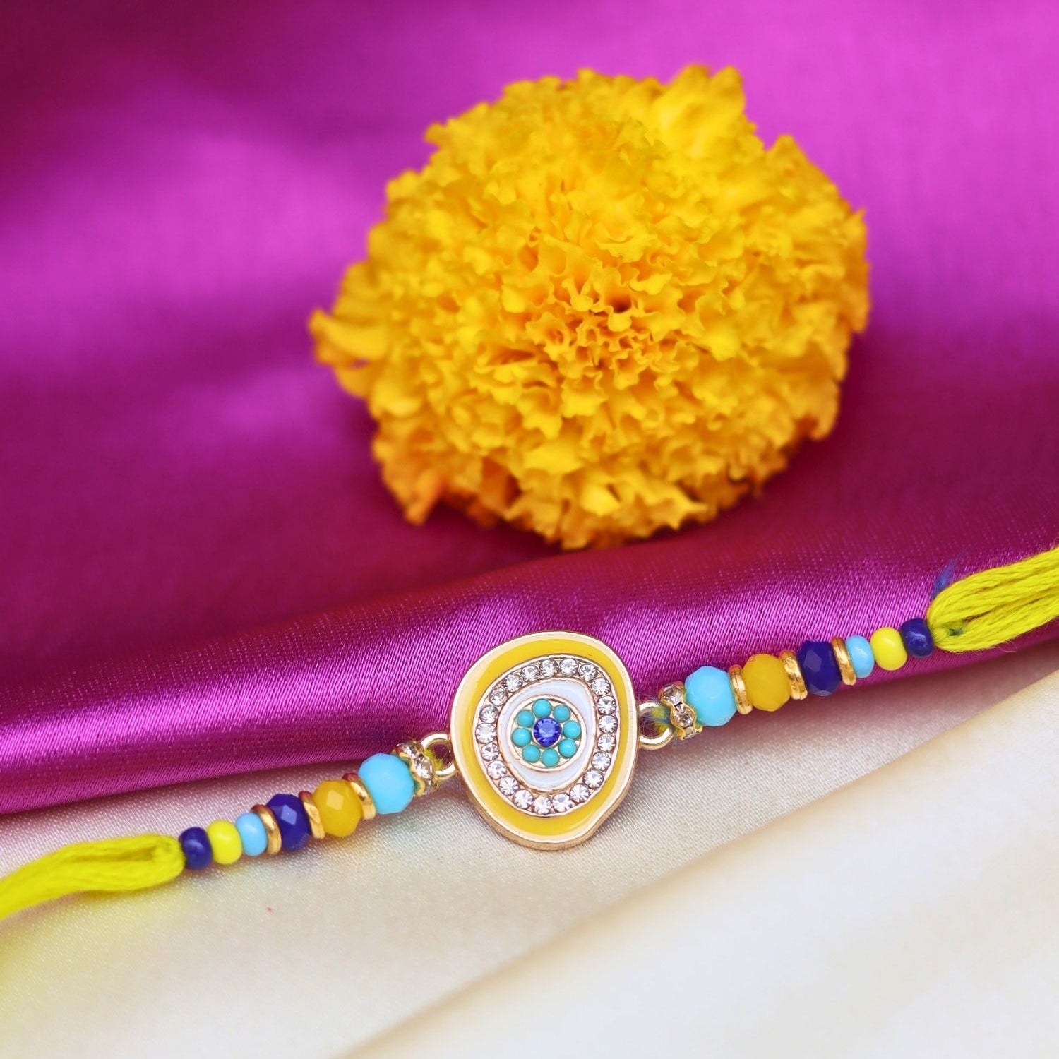 Elegant Evil Eye Rakhi made with premium quality material