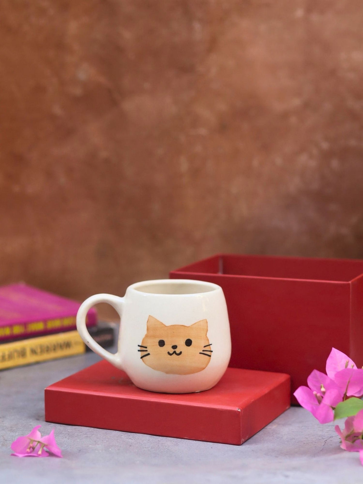 Handmade Witty Cat Mug in a Gift Box