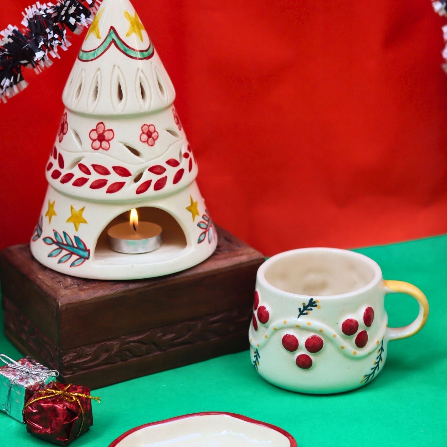 Set of 3 - Santa Snowland Combo made by ceramic