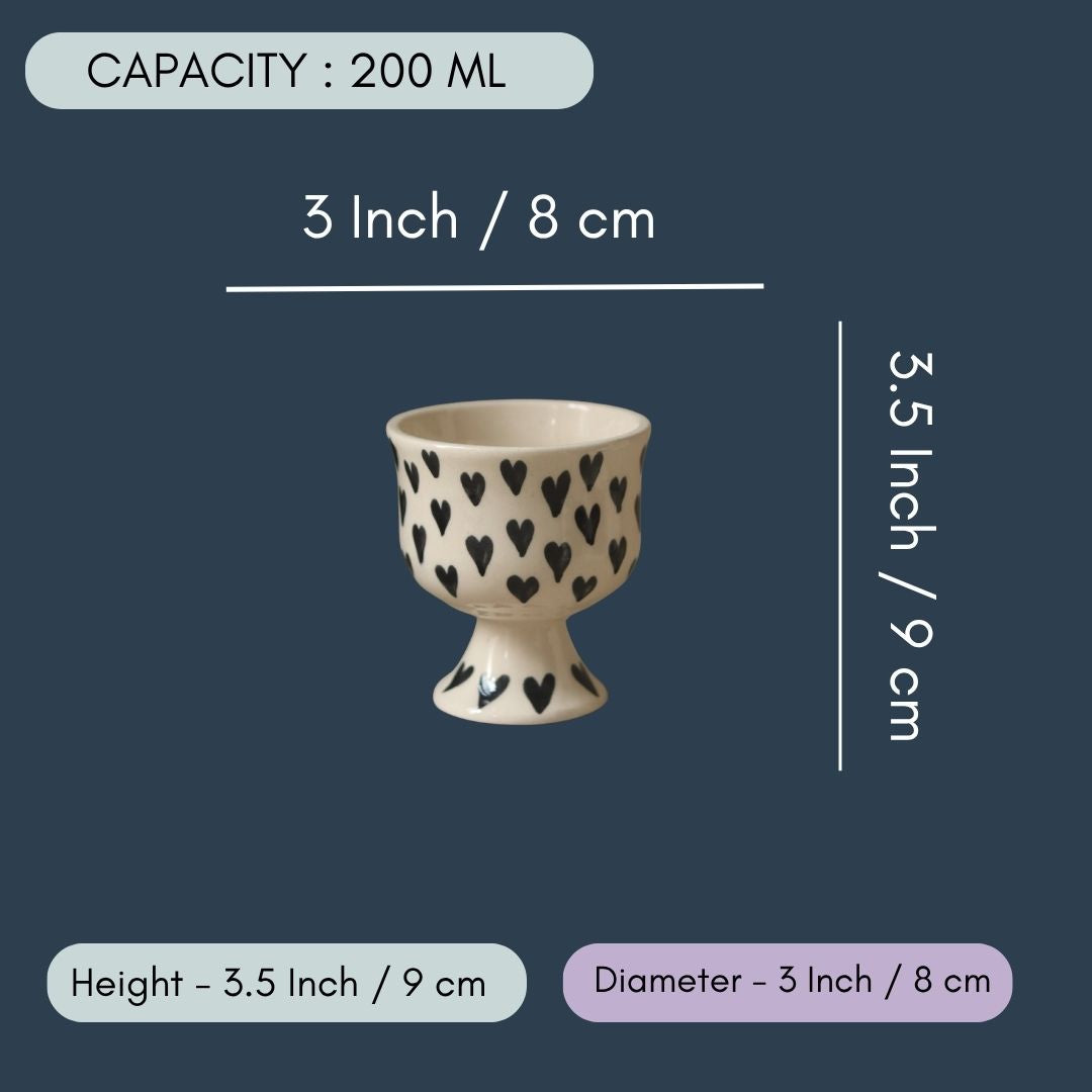 Black Heart Ice Cream Goblet