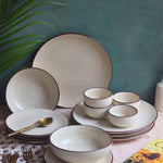 handmade Set of 14 -  Ivory Bliss Dinner set