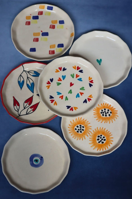 Set of 6 Dine & Shine Snack Plates (for the price of 5) with premium quality material