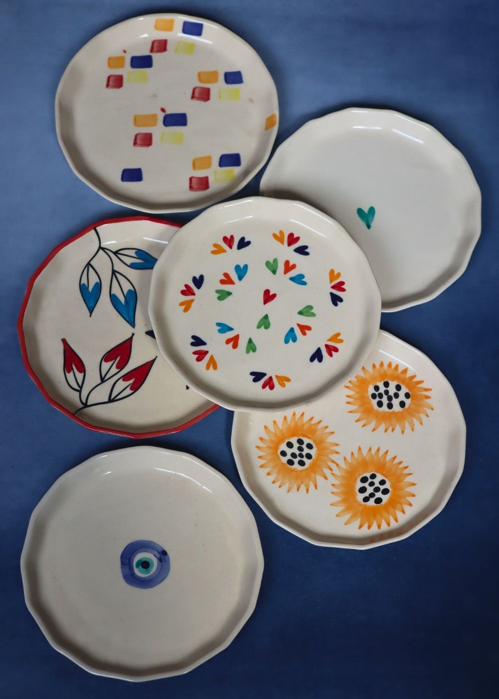 Set of 6 Dine & Shine Snack Plates (for the price of 5) with premium quality material