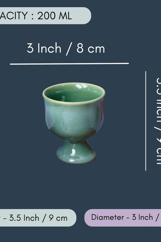 Teal Ice Cream Goblet