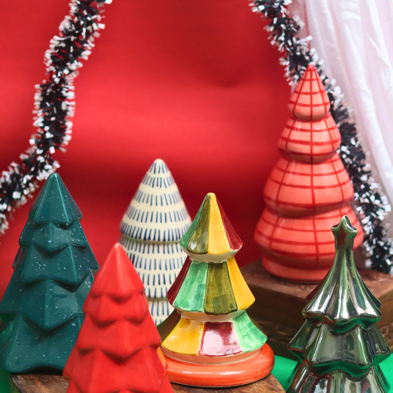 handmade Set of 6 Christmas festive tree combo (for the price of 5) for this christmas festive season