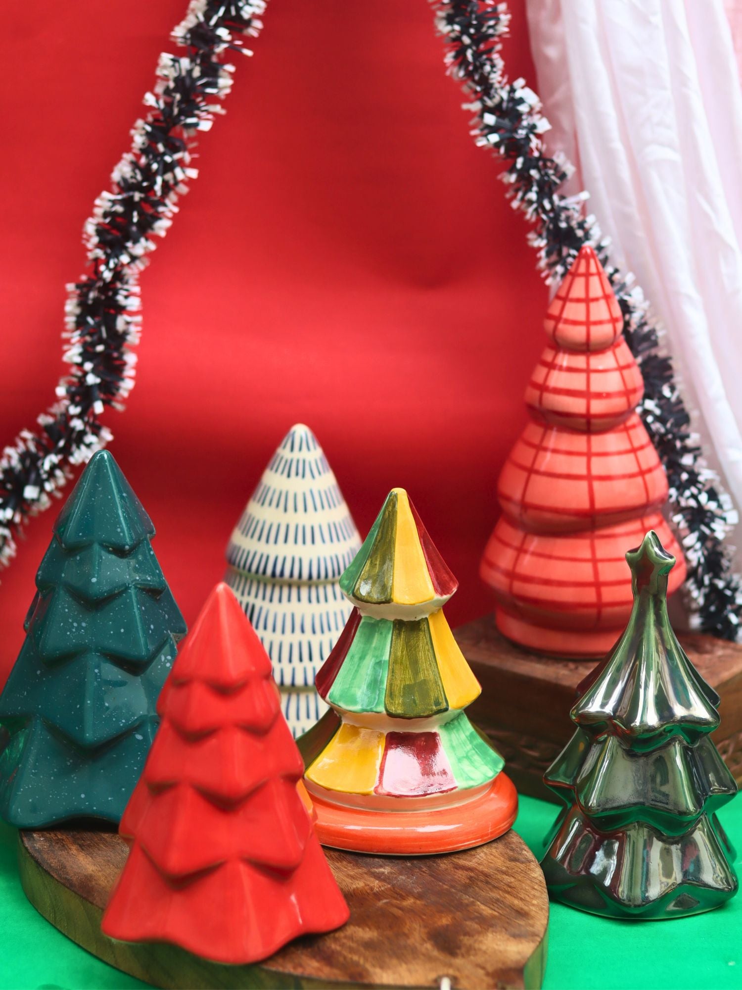 handmade Set of 6 Christmas festive tree combo (for the price of 5) for this christmas festive season