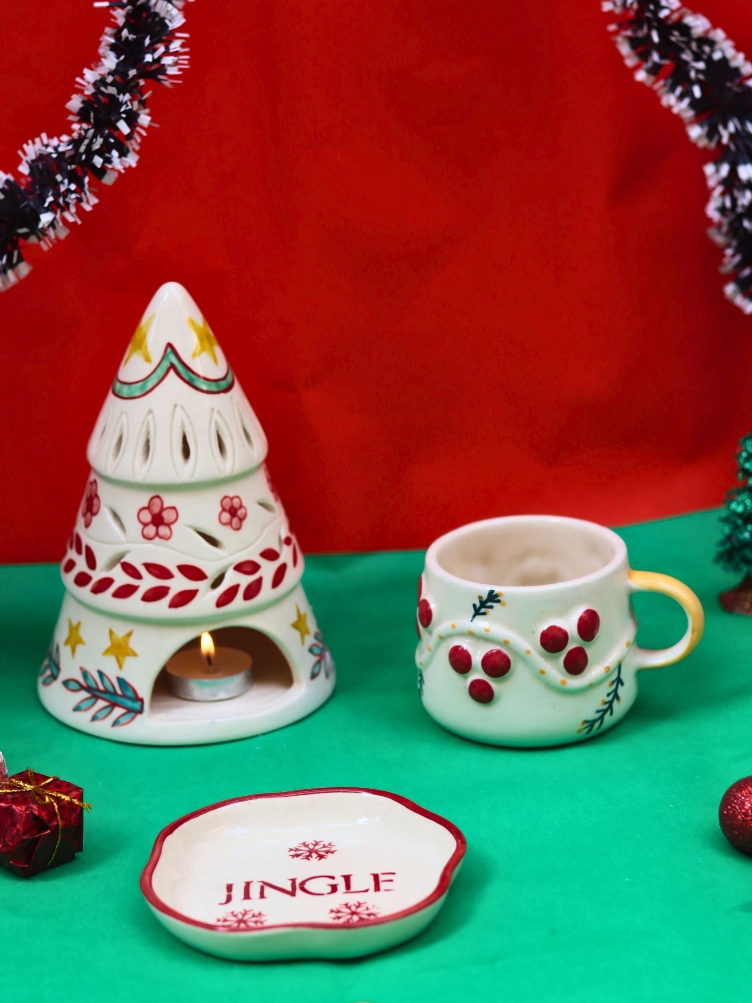 Set of 3 - Santa Snowland Combo handmade in India