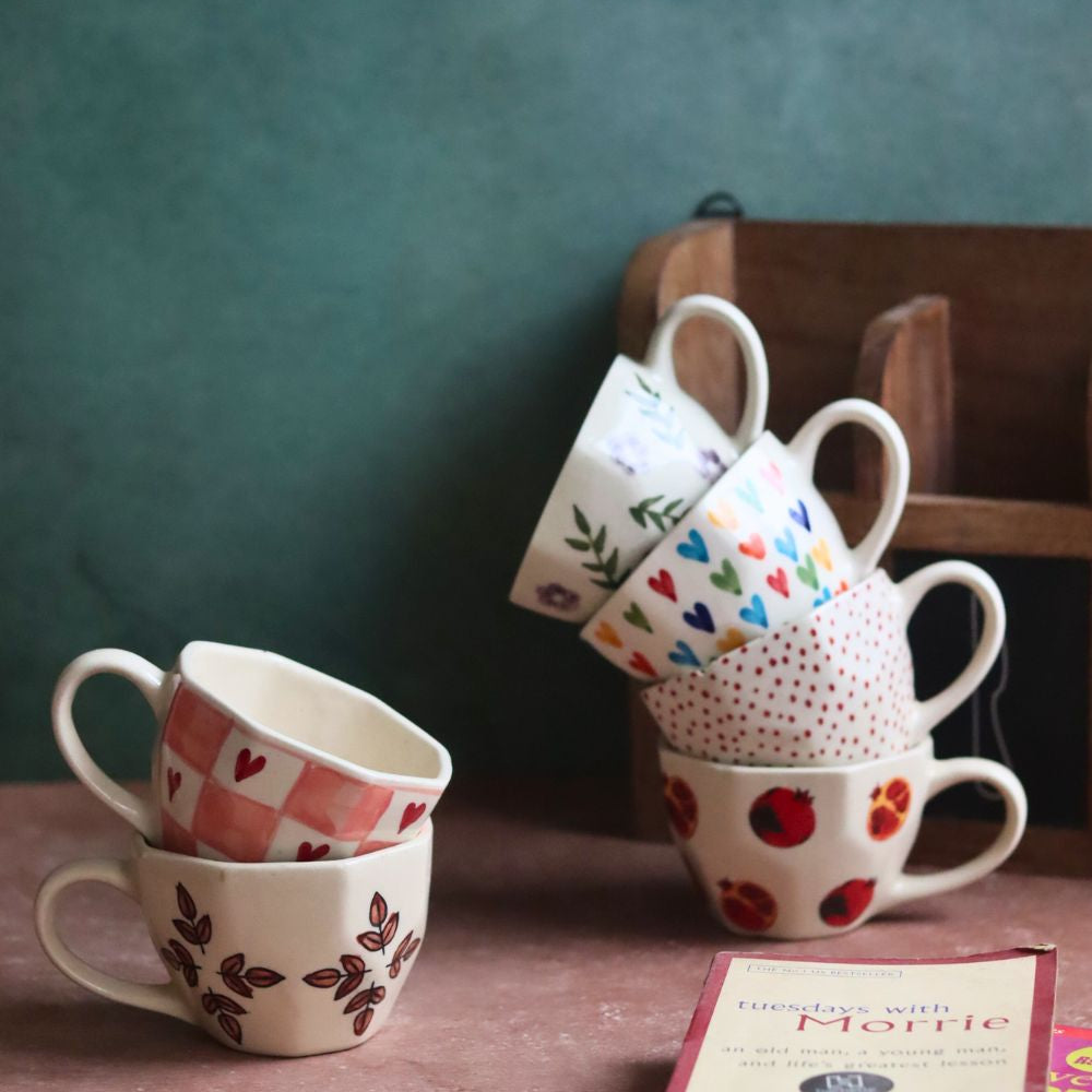 Set of 6 Morning Mates Mugs (for the price of 5) made by ceramic