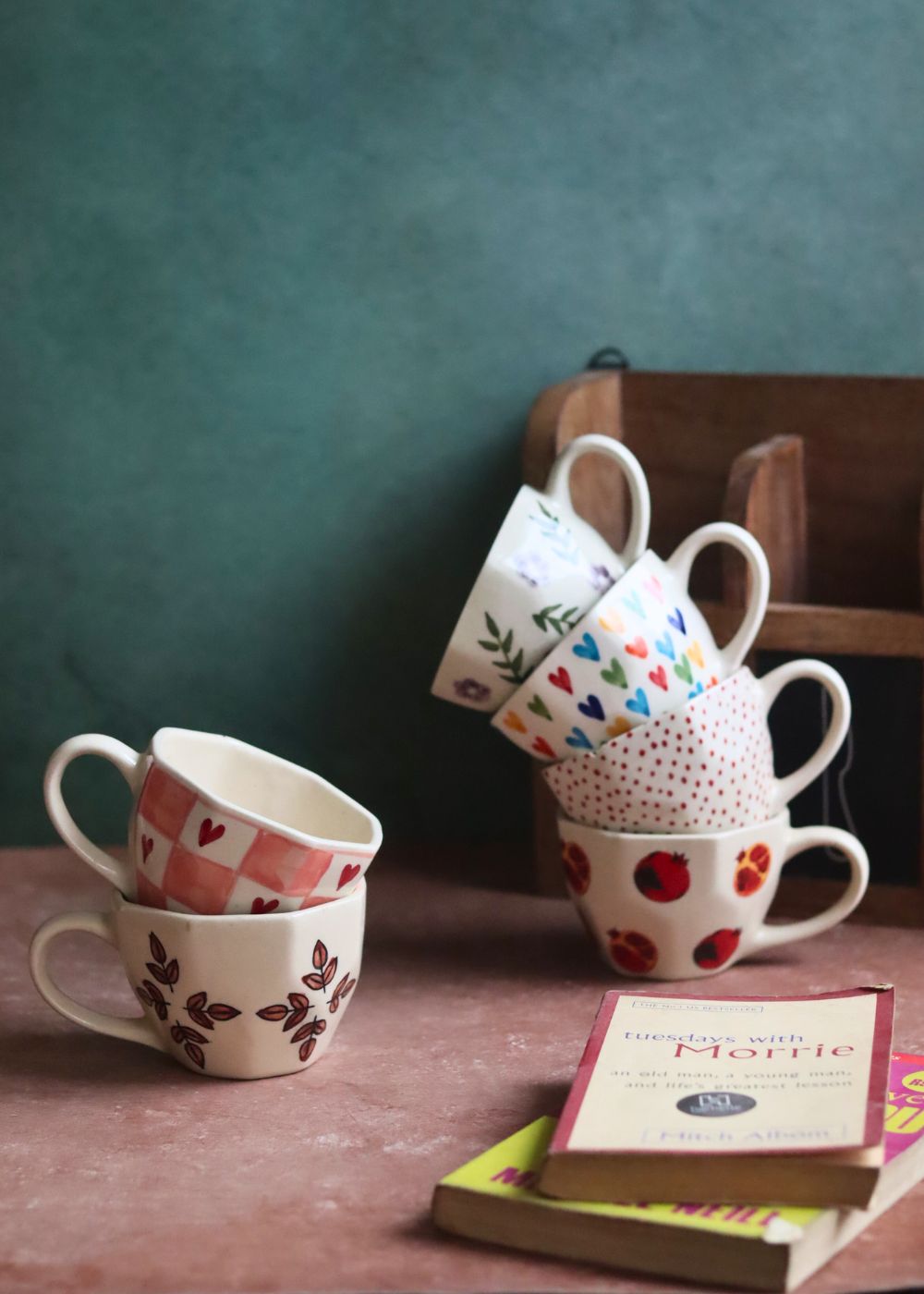 Set of 6 Morning Mates Mugs (for the price of 5) made by ceramic