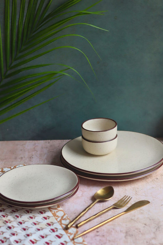 Set of 6 - Ivory Bliss Dinner set with premium quality material