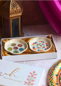 LoveisLove & Roses Handmade Dessert plate in a Gift Box handmade in india