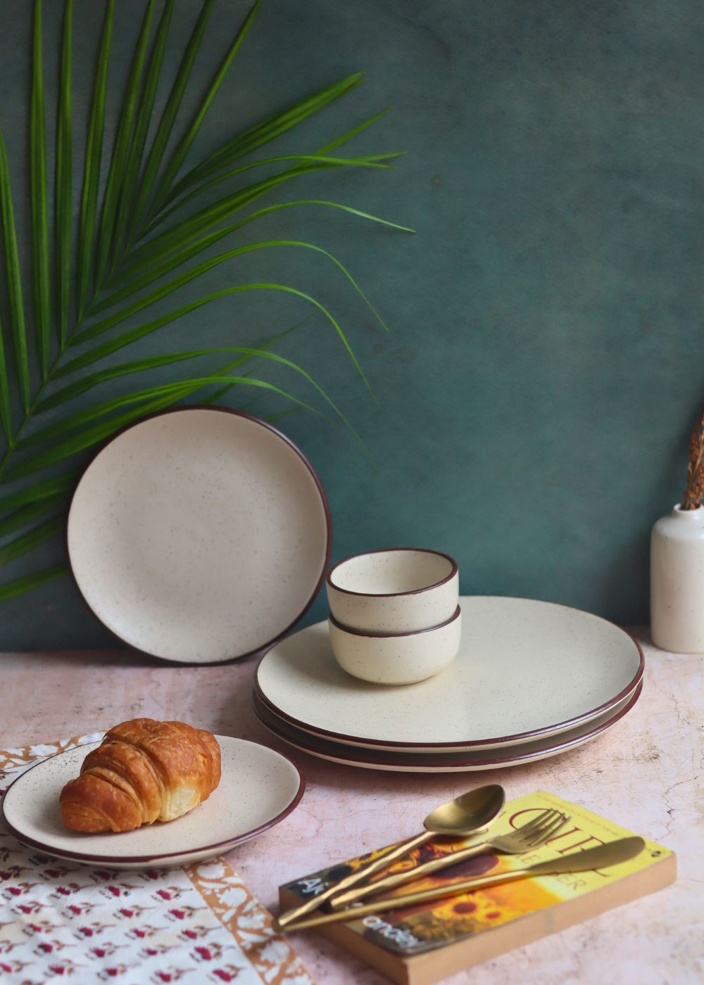 Set of 6 - Ivory Bliss Dinner set made by ceramic