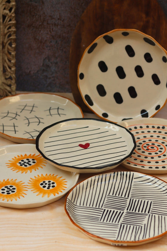 Set of 6 Handmade Snack Plates (for the price of 5)