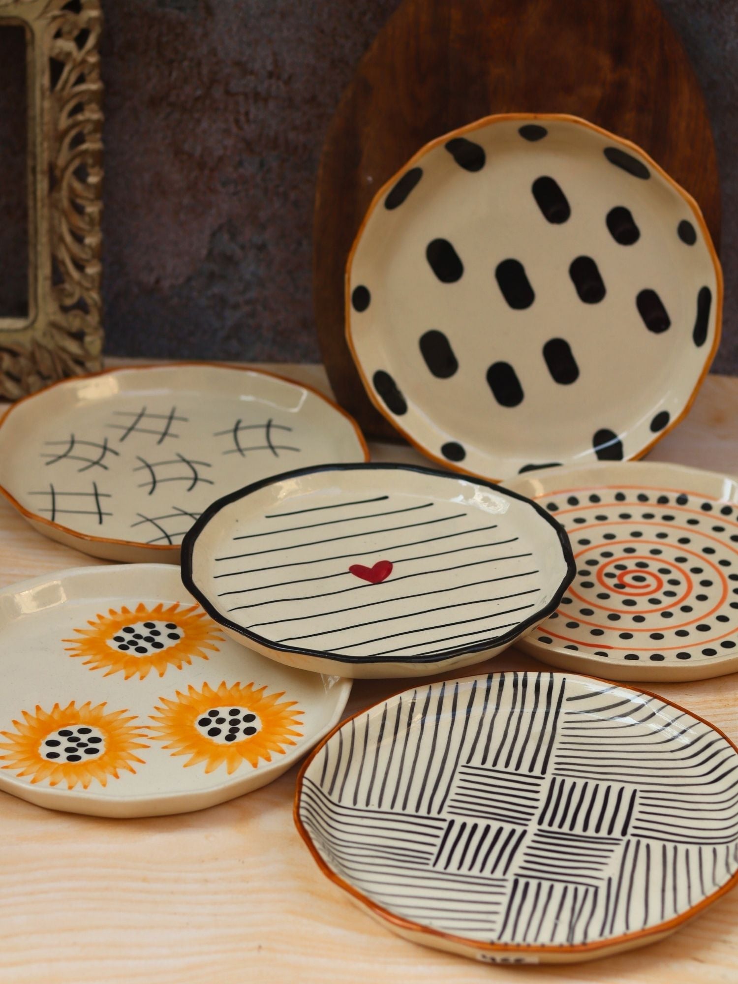 Set of 6 Handmade Snack Plates (for the price of 5)