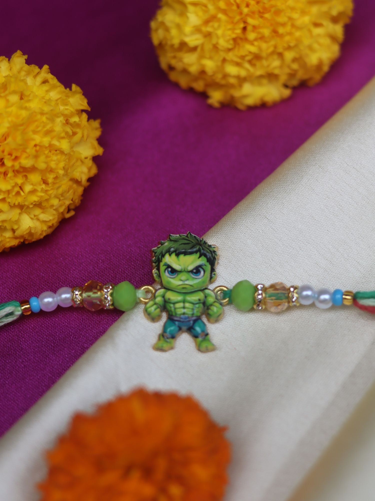 Hulk Rakhi handmade in India