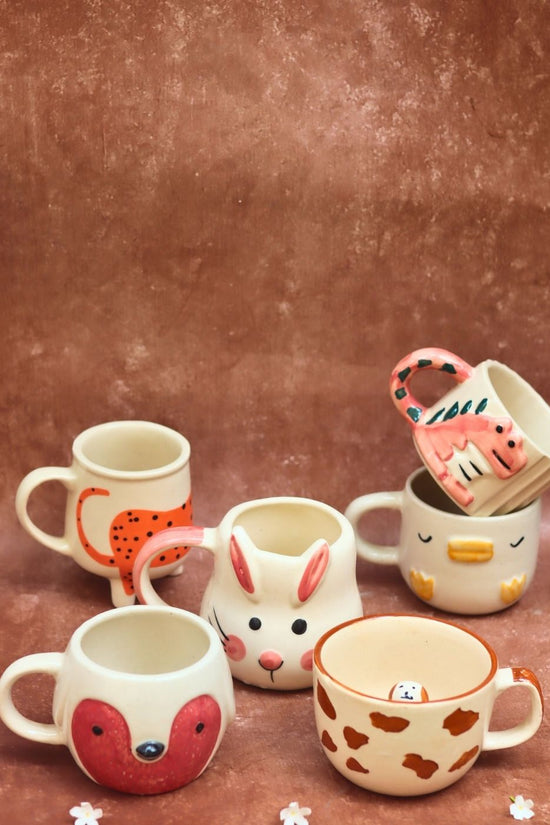 Set of 6 Animal Delight Mugs (for the price of 5) with premium quality material