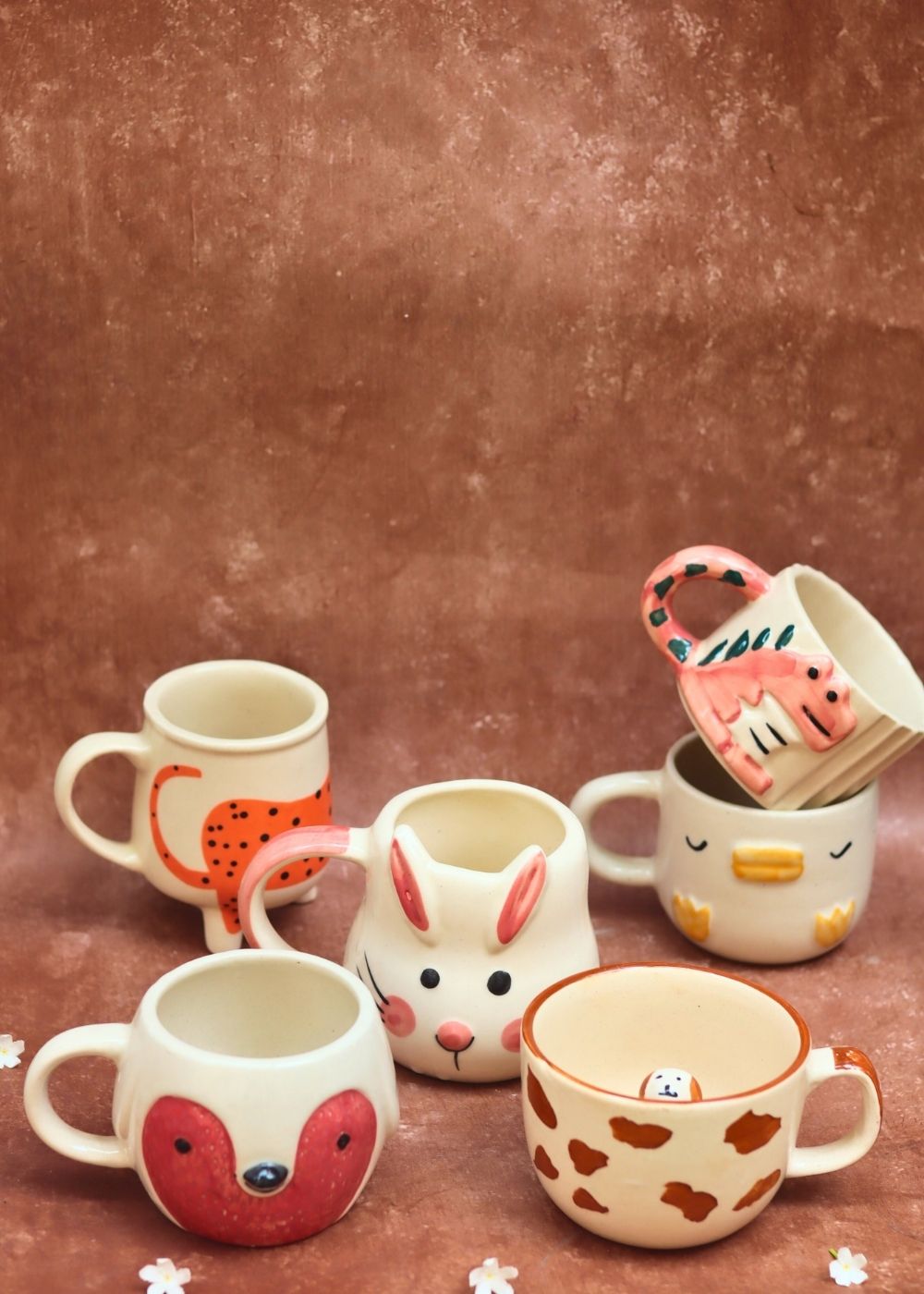 Set of 6 Animal Delight Mugs (for the price of 5) with premium quality material