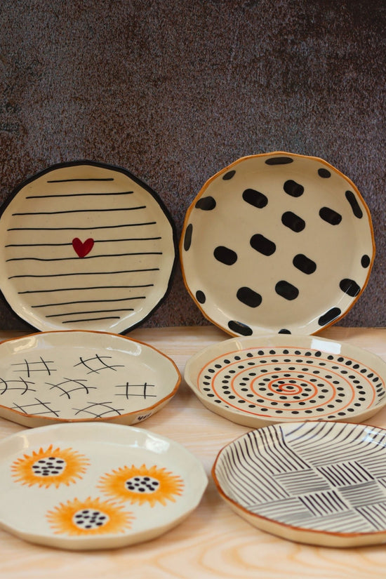 Set of 6 Handmade Snack Plates (for the price of 5)