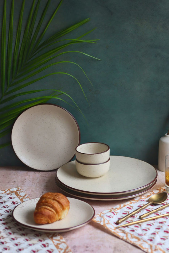 Handmade Set of 6 - Ivory Bliss Dinner set