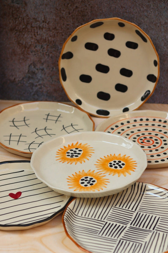 Set of 6 Handmade Snack Plates (for the price of 5)