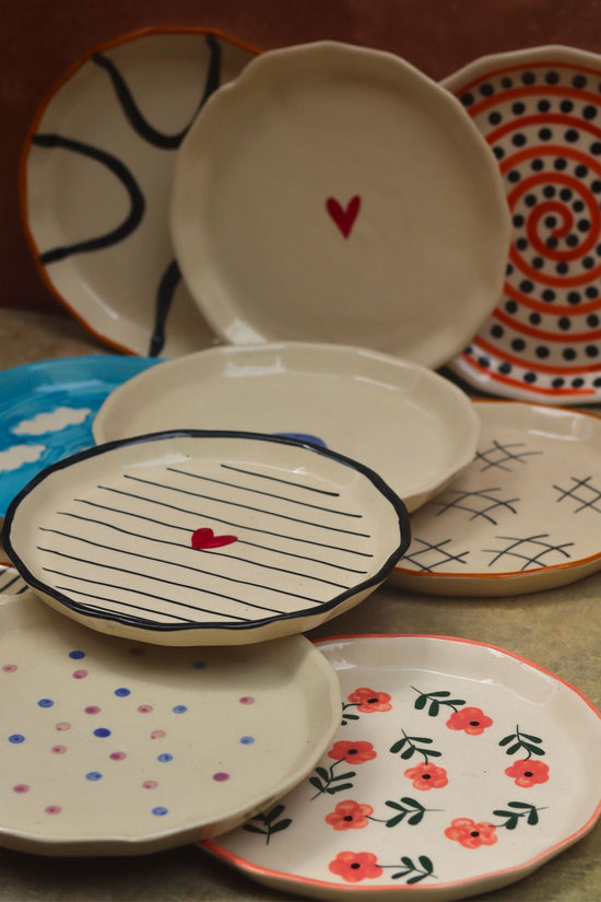 Set of 10 Artful Plates (for the price of 7)