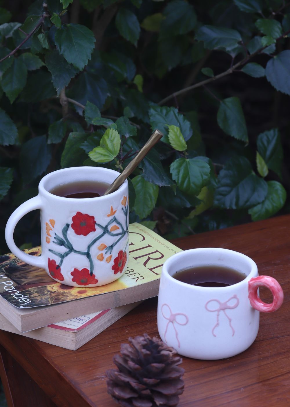 Handmade Girlie Bow Mug & Garden Dreams Mug