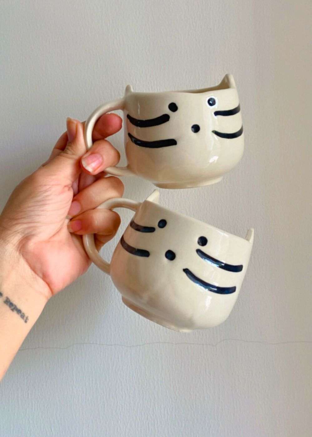 handmade kitty mug