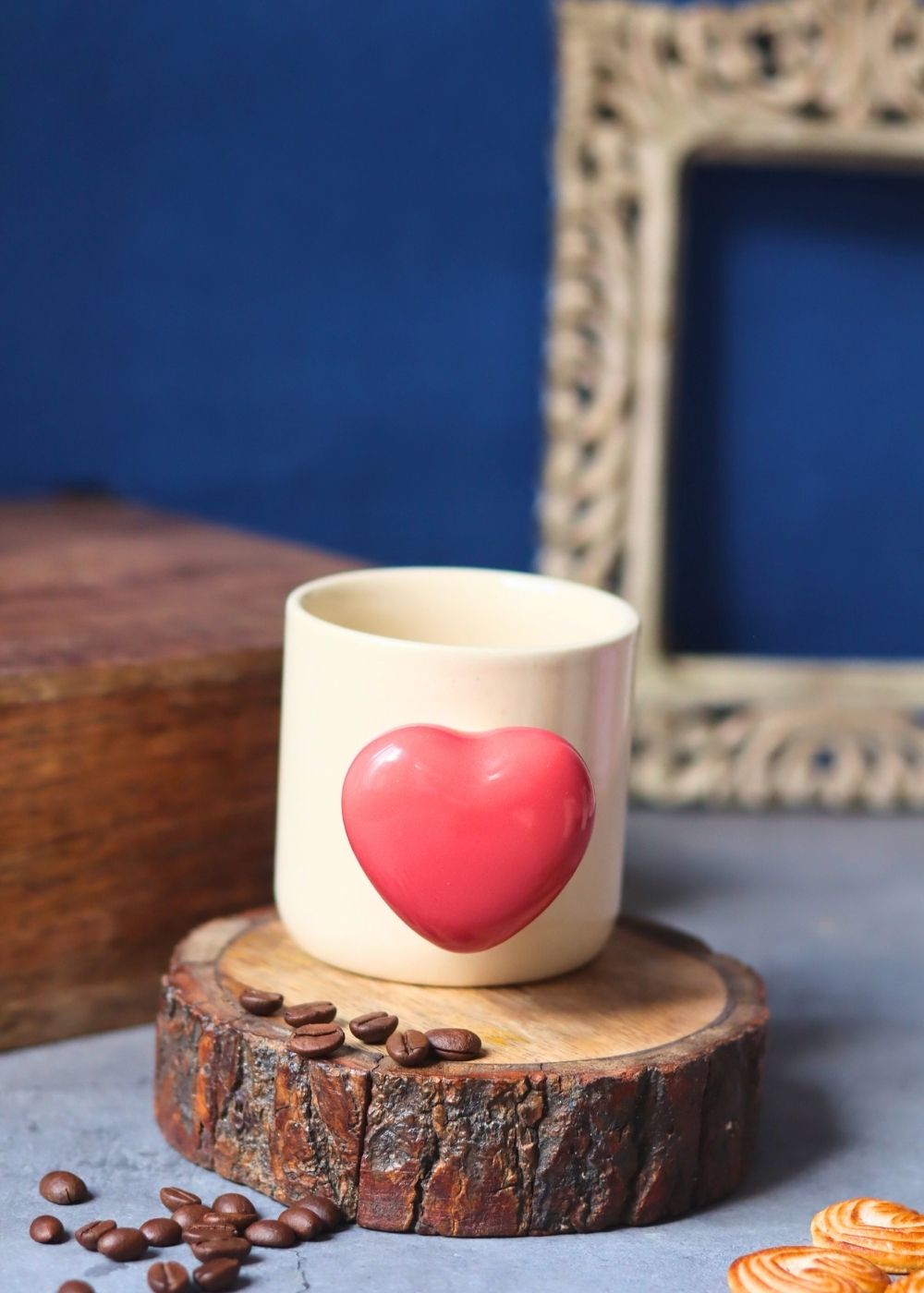 Handmade Red Heartbeat Coffee Mug