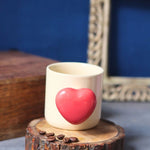 Handmade Red Heartbeat Coffee Mug