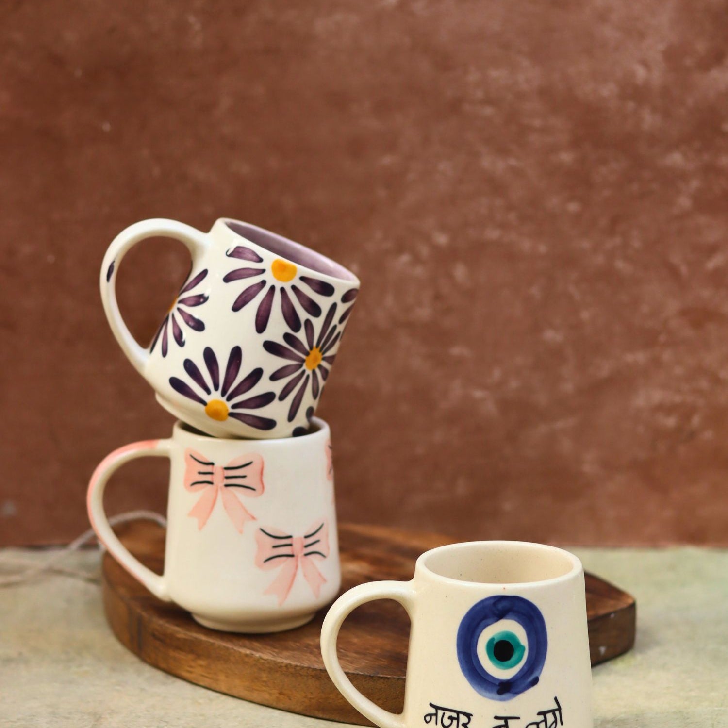handmade Set of 3 - Coffee Lover Mugs combo