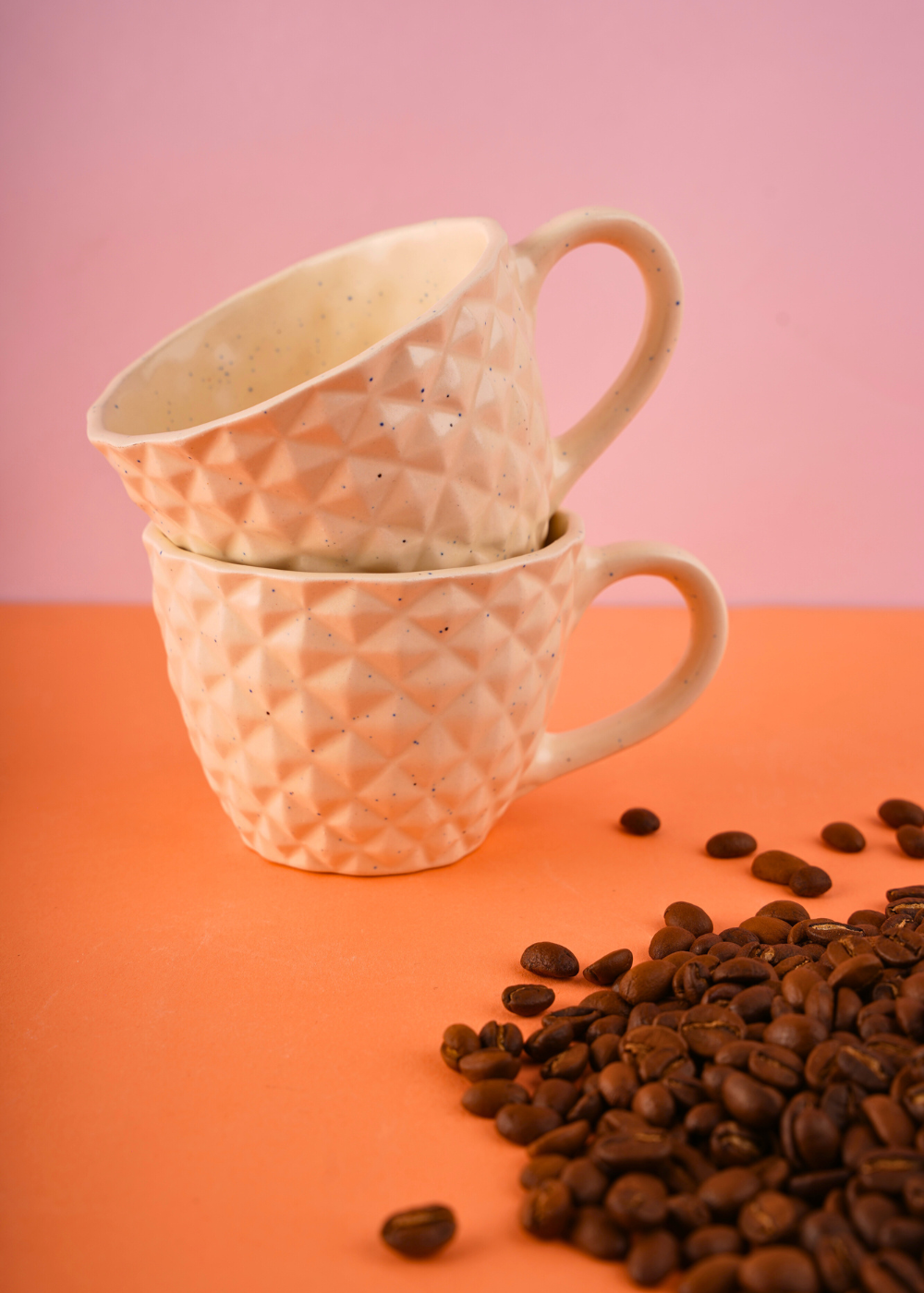 white diamond mug with premium white color