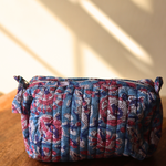 Toiletry bag block printed