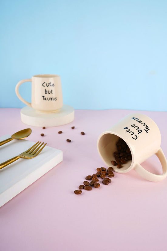 cute but taurus mug made by ceramic 