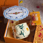 daisy mug rakhi gift box handmade in india 