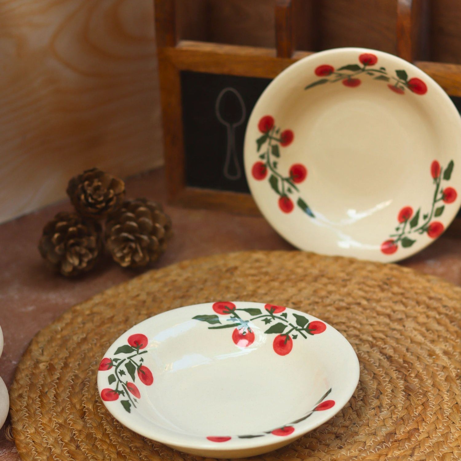 Cherry Field Pasta Plate dishwasher safe