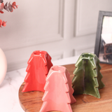 handmade christmas tree candle stand made by ceramic 
