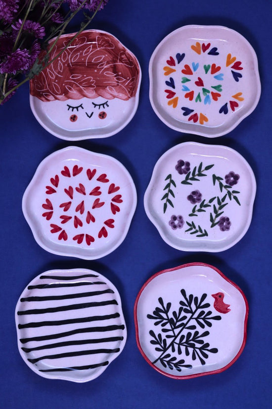 handmade Set of 6 Hotselling Handmade Dessert plates (for the price of 5)