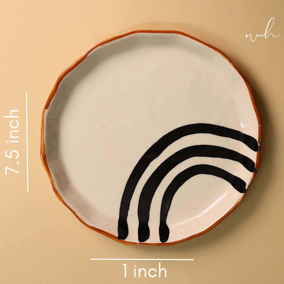 Semi circle abstract plate height & breadth