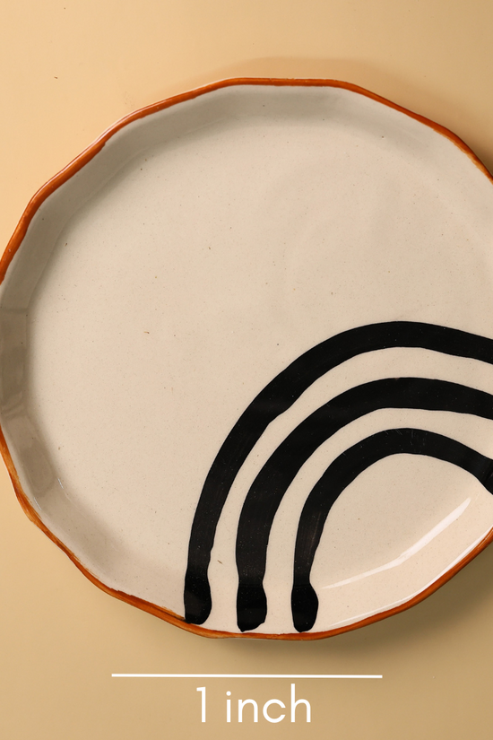 Semi circle abstract plate height & breadth