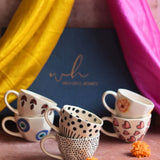 Set of 6 Sip & Savour Mugs (for the price of 5) Diwali Gift Box handmade in india