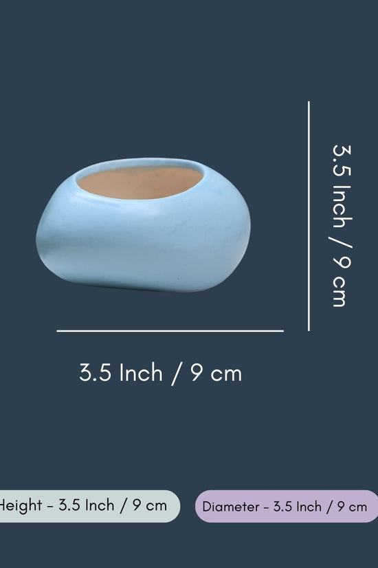 Blue Pebble Planter