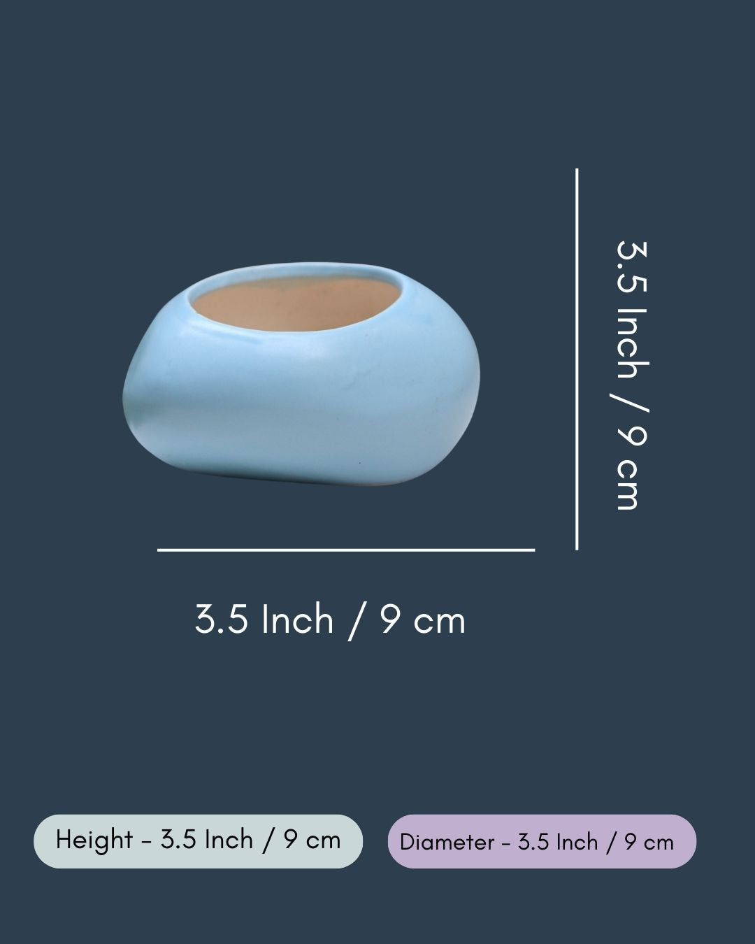 Blue Pebble Planter