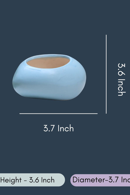 Blue Pebble Planter